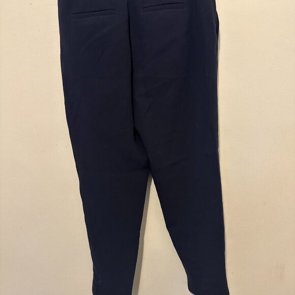 Banana Republic High-Rise Tapered Italian Wool Ankle Pant in NAVY - Picture 6 of 6